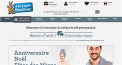 Desktop Screenshot of alacigale-brodeuse.com